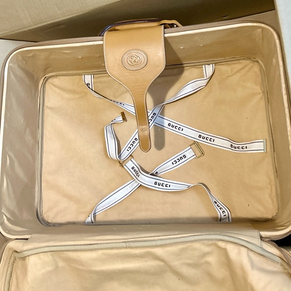 Vintage Gucci Boston Sherry Line GG Travel  Leather  suitcase - Picture 14 of 16